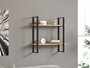 Hanah Home Estantería de Pared Roble Zafiro y Negro
